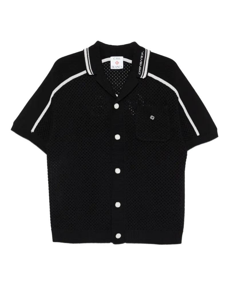 Casablanca Paris Gestreiftes Hemd - Schwarz Schwarz