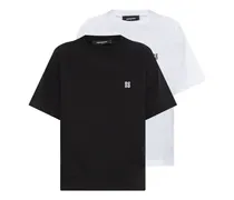 Set aus zwei T-Shirts mit Logo-Print - Schwarz