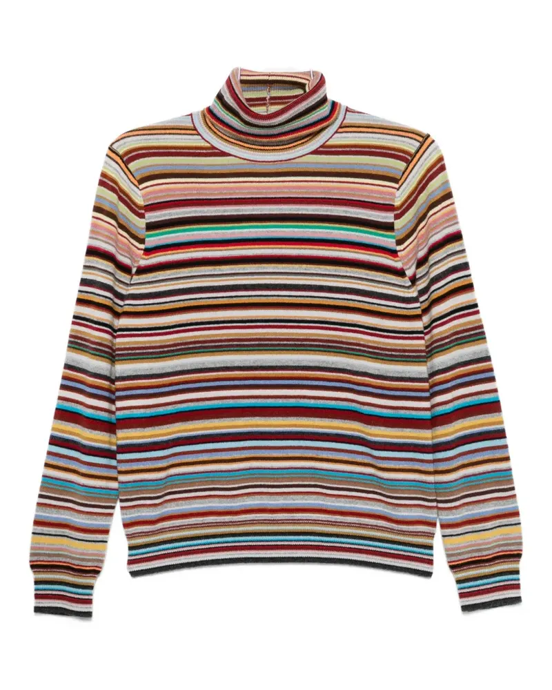 Paul Smith Gestreifter Rollkragenpullover - Nude Nude
