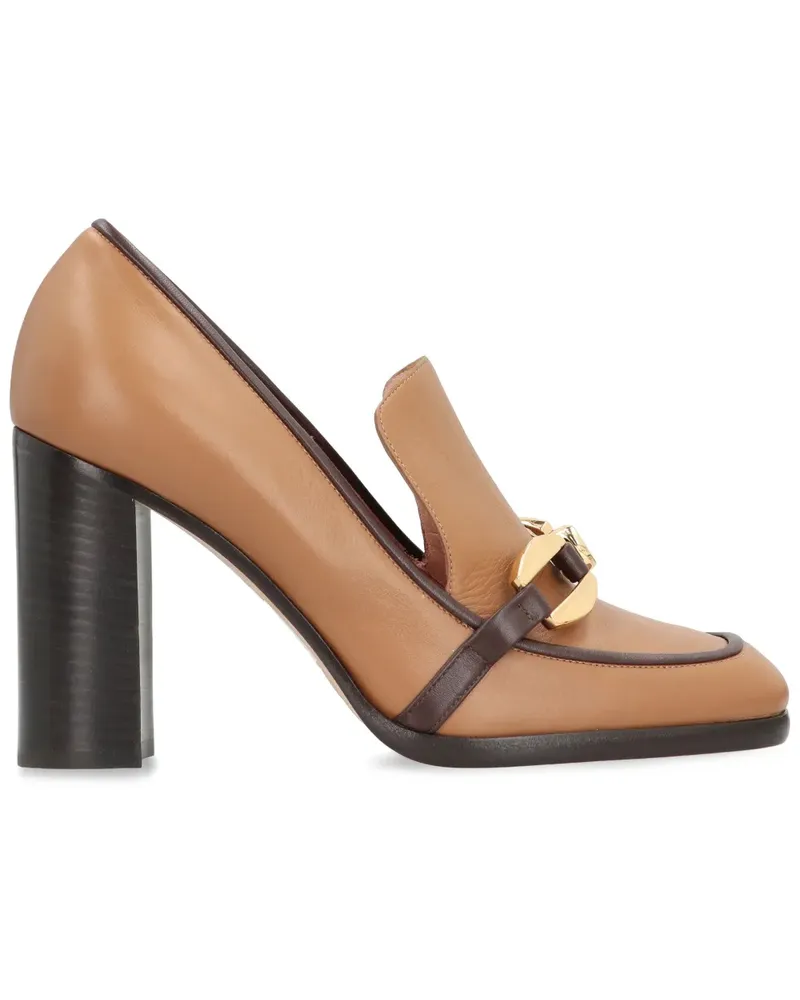 Alberta Ferretti Pumps mit Blockabsatz - Braun Braun