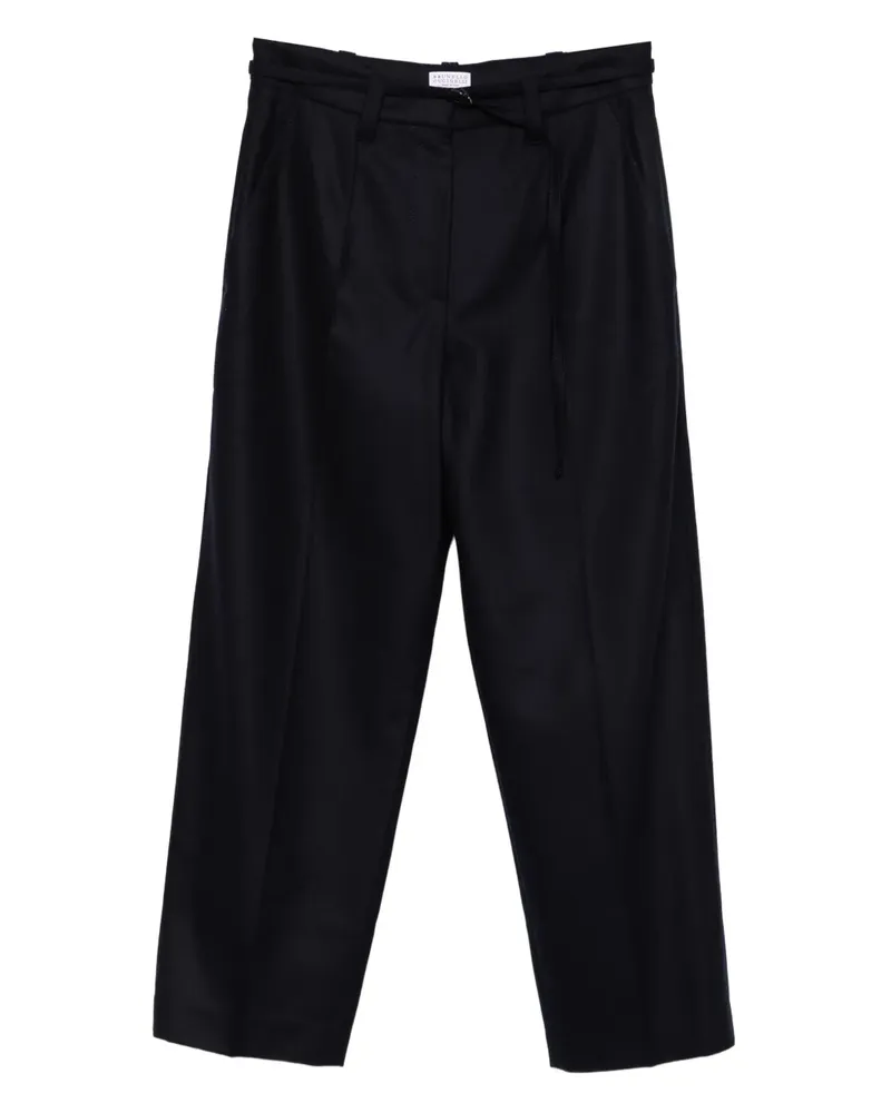 Brunello Cucinelli Wollhose mit Falten - Blau Blau