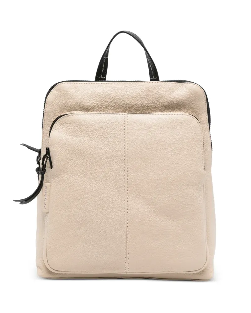 Cromia Savana Street grained leather backpack - Nude Nude