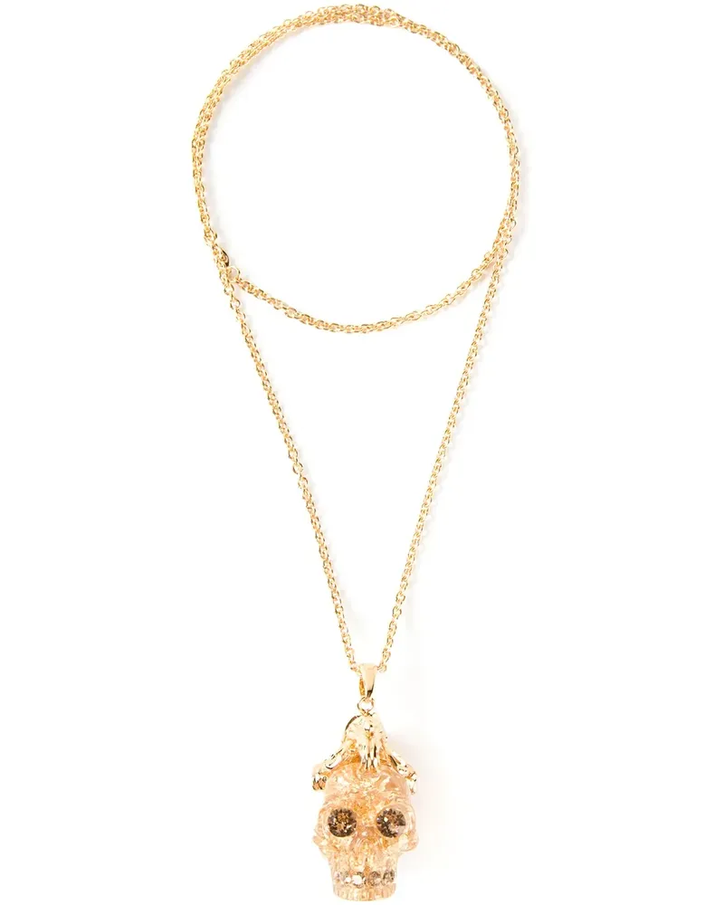Alexander McQueen skull pendant necklace - Metallic Metallic