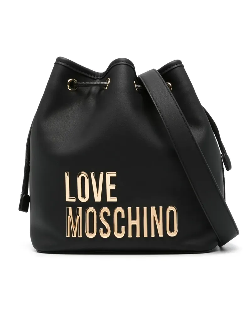 Moschino Beuteltasche mit Logo - Schwarz Schwarz
