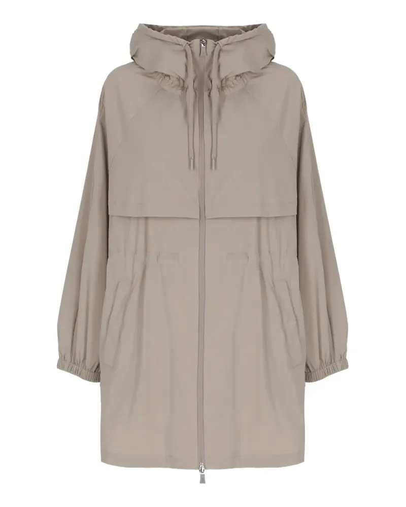 Herno hooded zip-up parka coat - Nude Nude