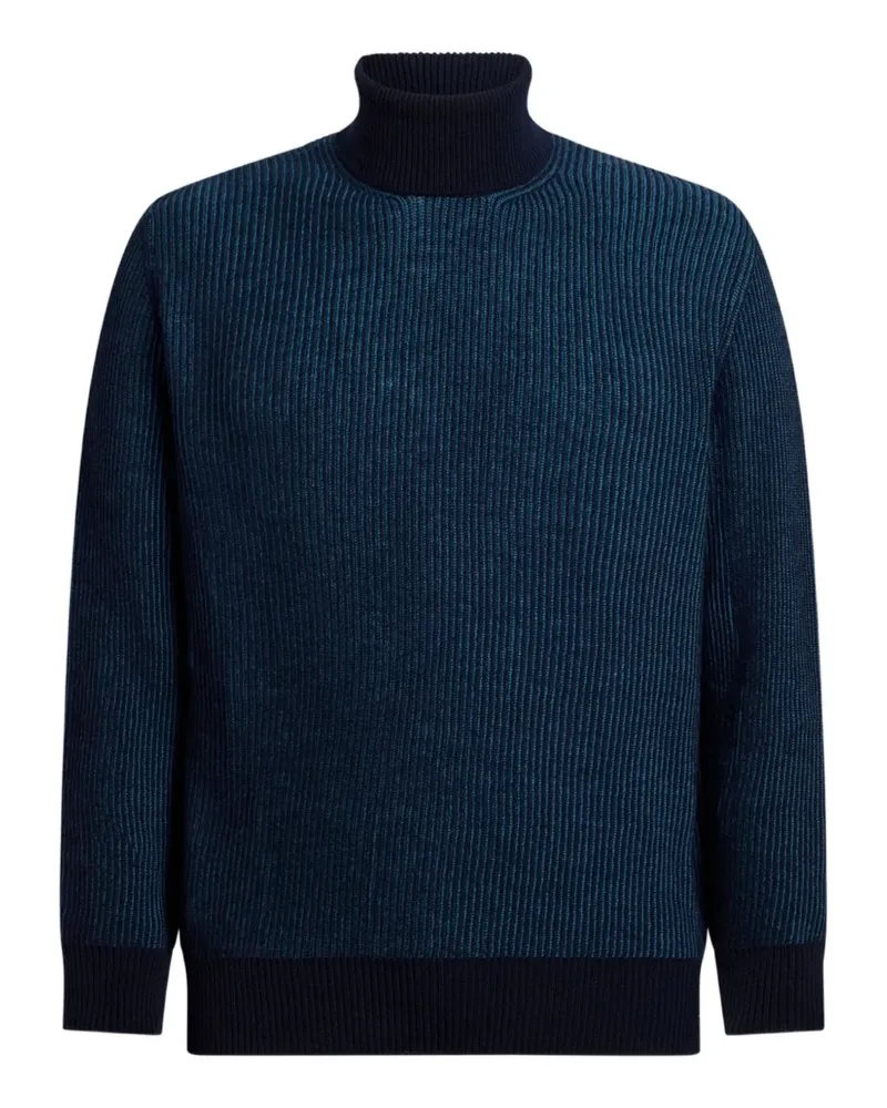Etro Gerippter Rollkragenpullover - Blau Blau