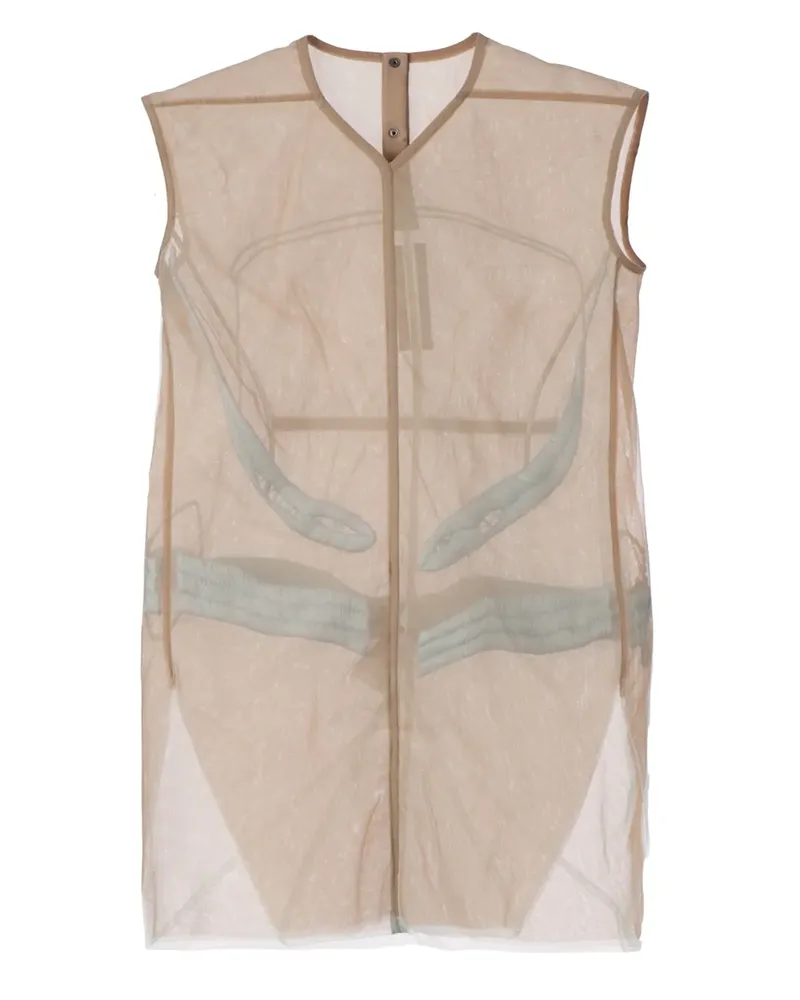 Rick Owens Semi-transparentes Kleid mit Verzierungen - Nude Nude