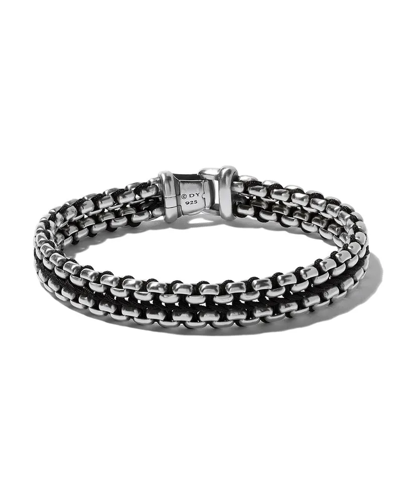 David Yurman Box Chain Armband mit gewebter Optik Silber