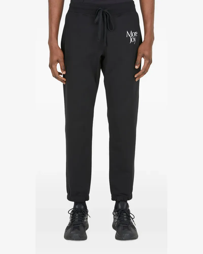 MORE JOY Jogginghose mit Logo-Stickerei - Schwarz Schwarz