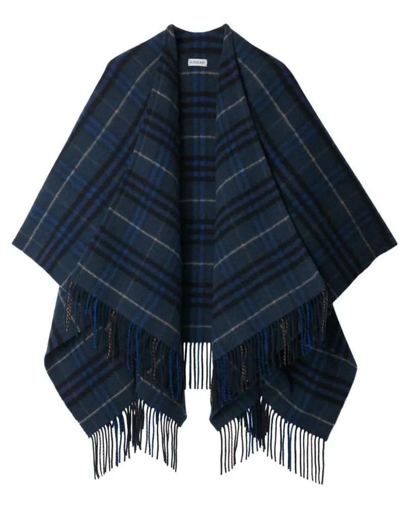Burberry Kariertes Cape - Blau Blau