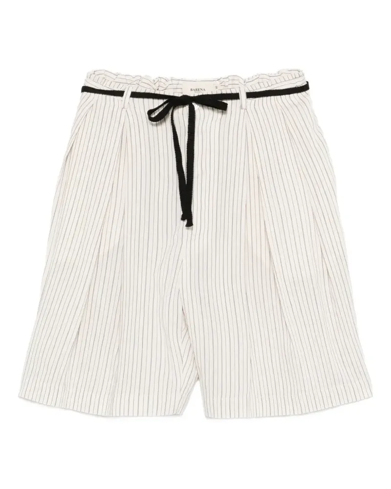 BARENA striped-pattern tailored shorts - Nude Nude