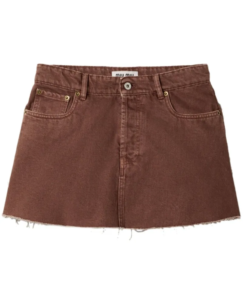 Miu Miu Bull Jeans-Minirock - Braun Braun