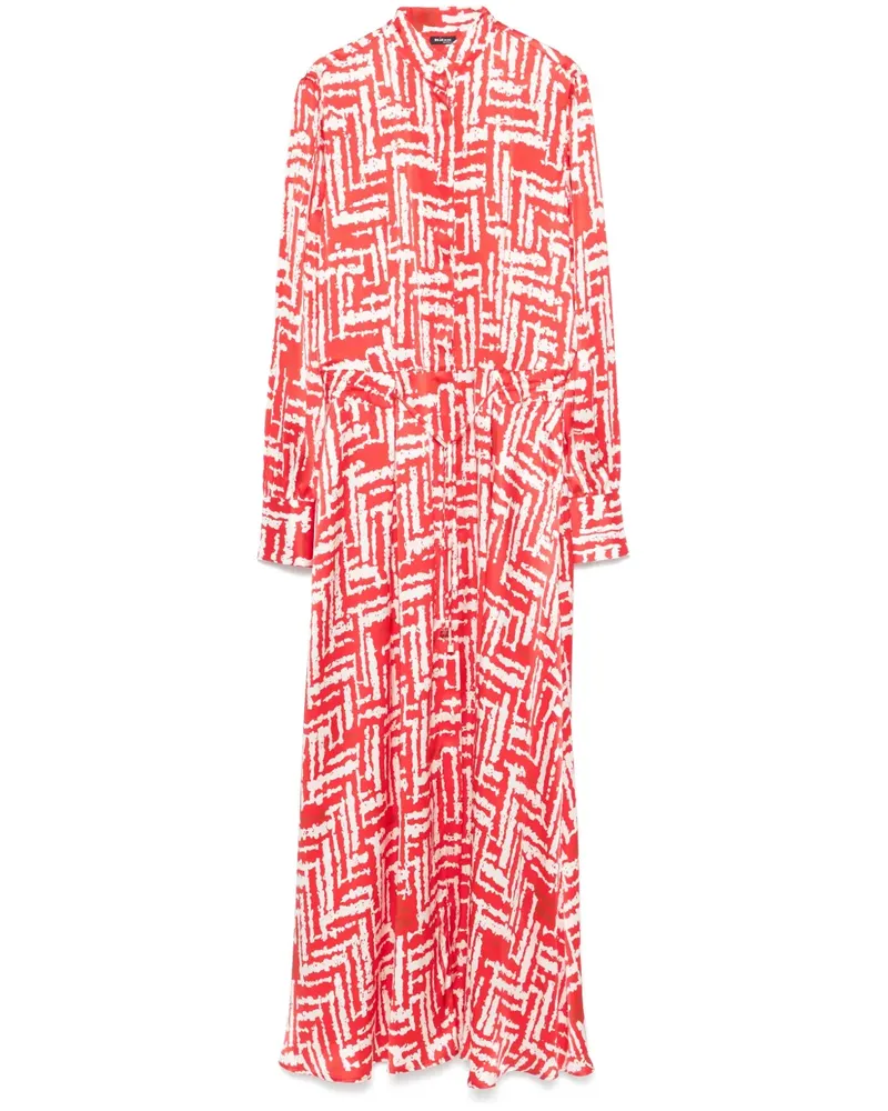 Kiton Maxikleid mit geometrischem Print - Rot Rot