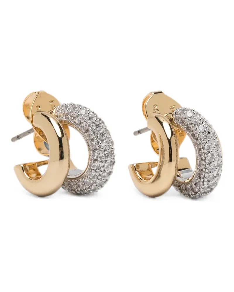 Kate Spade crystal-embellished huggie earrings - Gold Gold