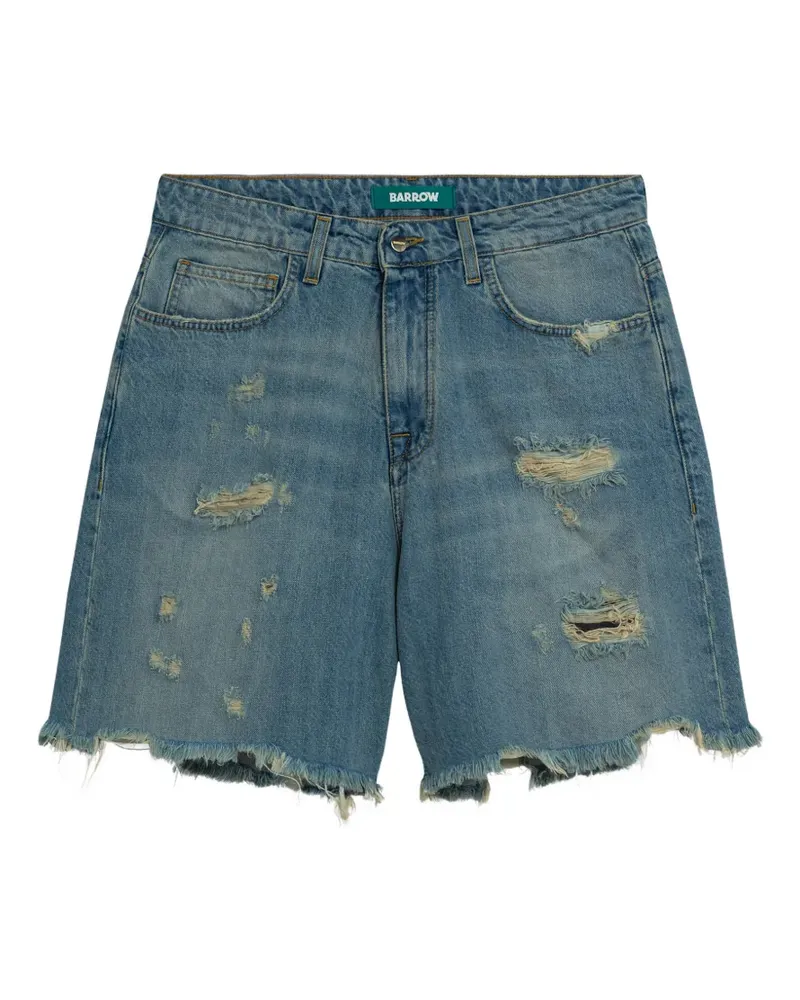 BARROW Shorts mit ausgefranstem Saum - Blau Blau