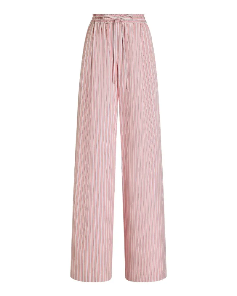 Dolce & Gabbana Gestreifte Hose mit Kordelzug - Rosa Rosa
