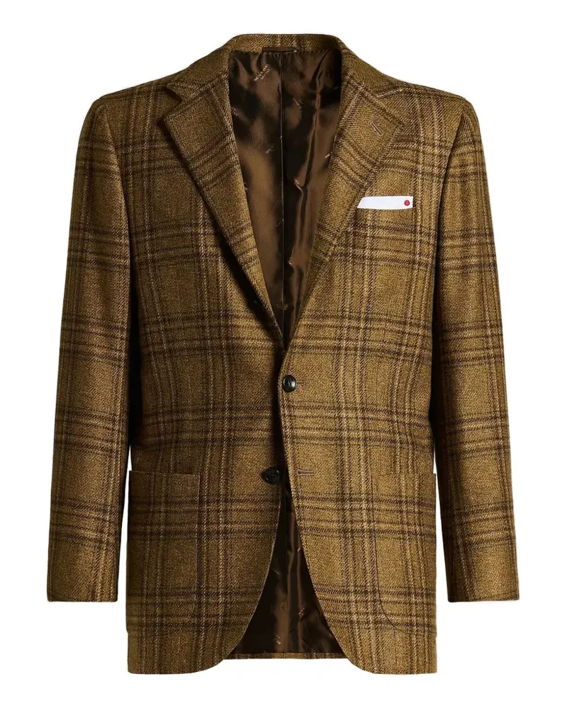 Kiton Sakko mit Schottenkaro - Braun Braun