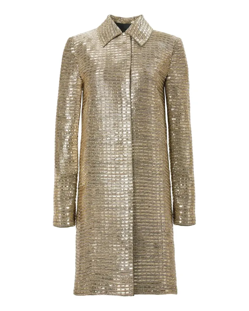 Carolina Herrera New York Cape mit Pailletten - Gold Gold