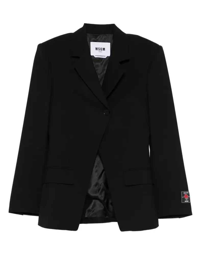 MSGM button-fastening blazer - Schwarz Schwarz