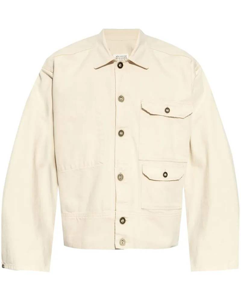 Maison Margiela Hemdjacke aus Denim - Nude Nude