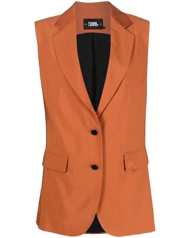Karl Lagerfeld Lange Weste - Orange Orange