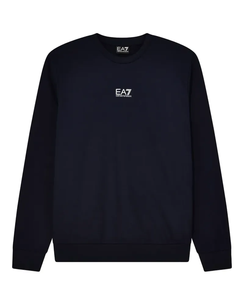 EA7 Sweatshirt mit Logo-Print - Blau Blau