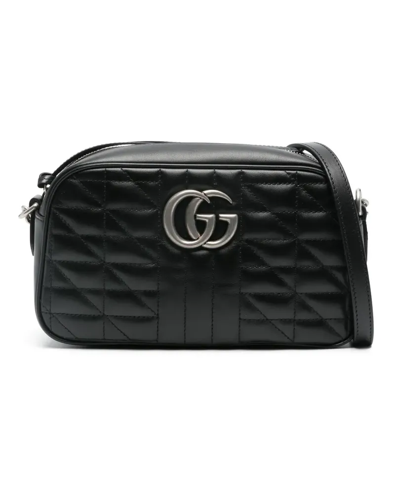 Gucci Kleine GG Marmont Schultertasche - Schwarz Schwarz