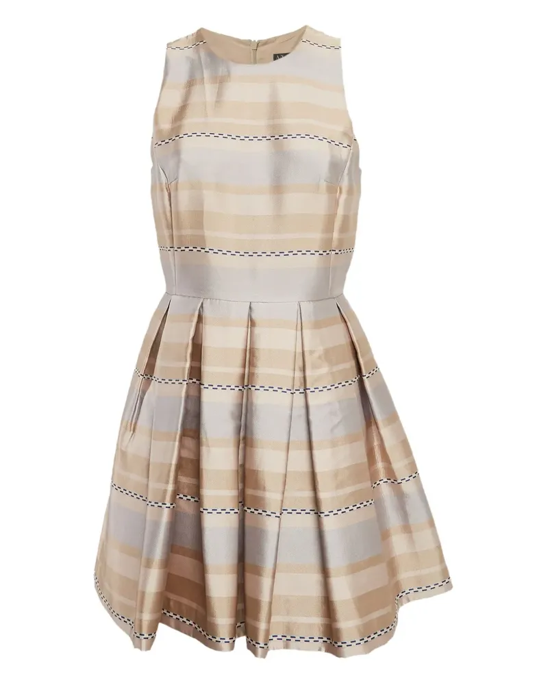 Armani Exchange Gestreiftes Kleid mit Falten - Beige Beige