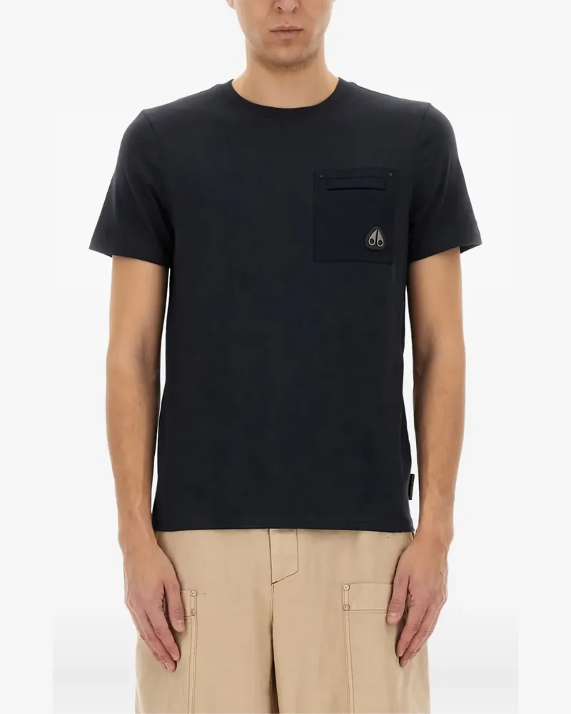 Moose Knuckles T-Shirt mit Taschendetail - Blau Blau