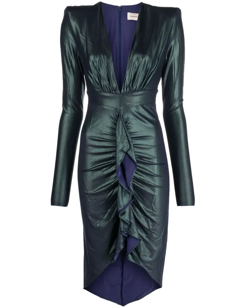Alexandre Vauthier Drapiertes Midikleid - Grün Grün
