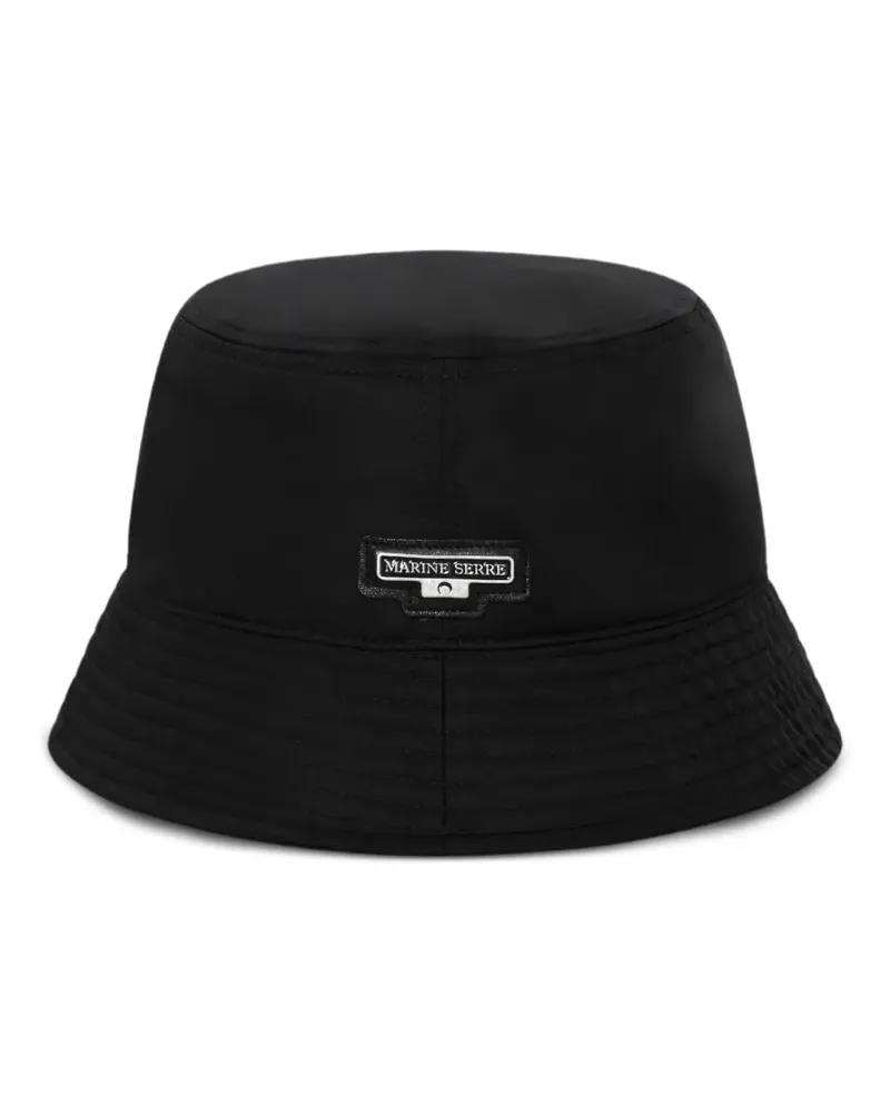 Marine Serre Fischerhut mit Logo - Schwarz Schwarz