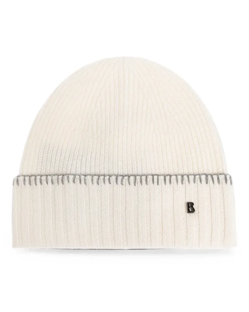 Bogner Moulan ribbed beanie hat - Nude Nude