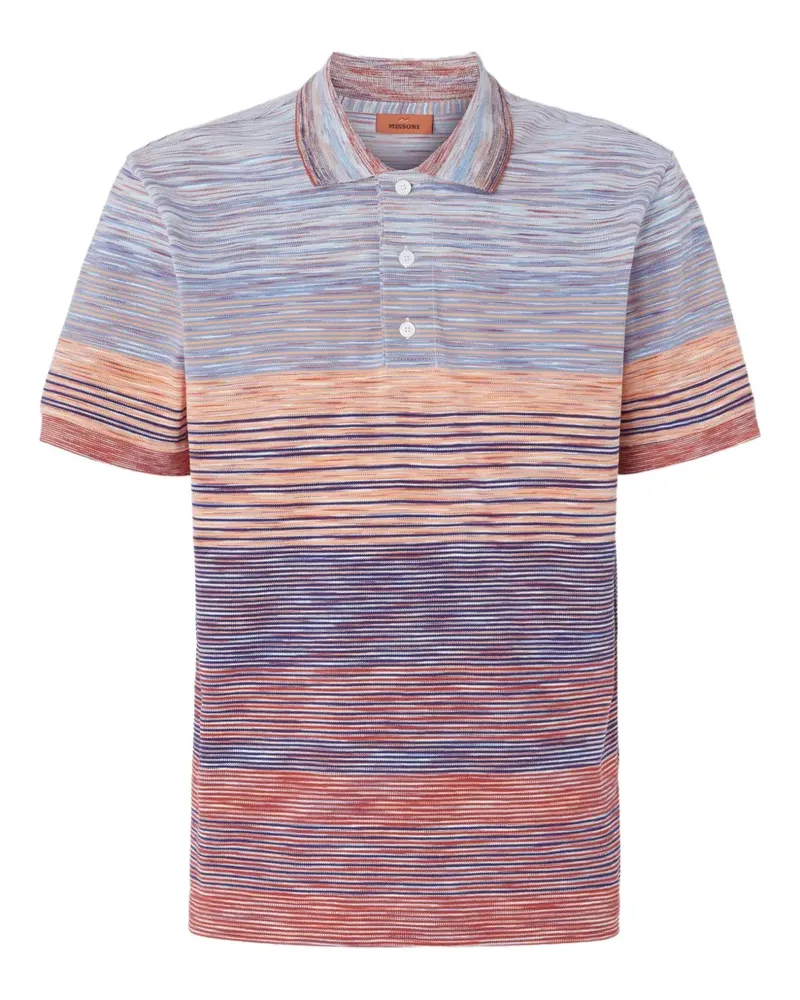 Missoni Gestreiftes Poloshirt - Blau Blau