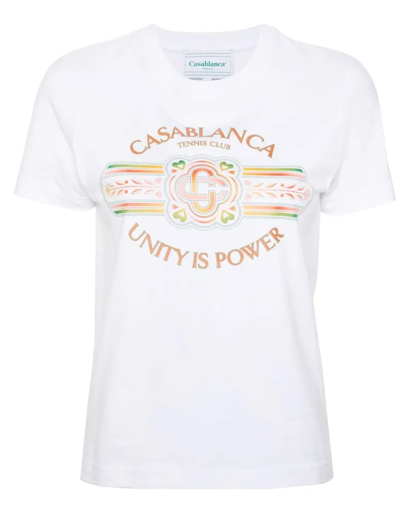 Casablanca Paris Unity is Power T-Shirt Weiß