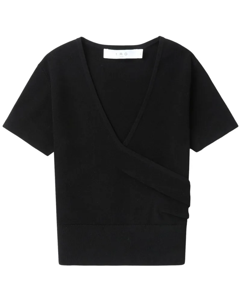 IRO T-Shirt im Cropped-Design - Schwarz Schwarz