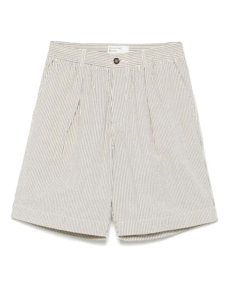 Universal Works Shorts mit Bundfalten - Grau Grau