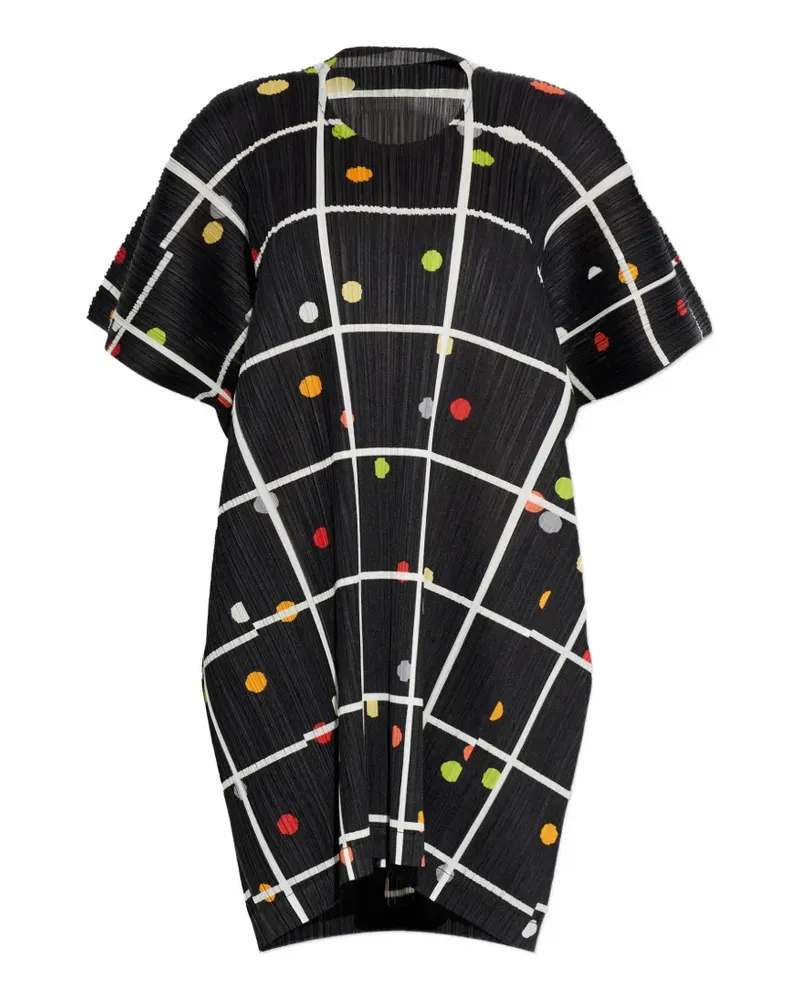 Issey Miyake Gemustertes Crossing Dots Kleid - Schwarz Schwarz
