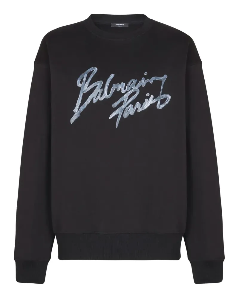 Balmain Sweatshirt mit Logo-Print - Schwarz Schwarz