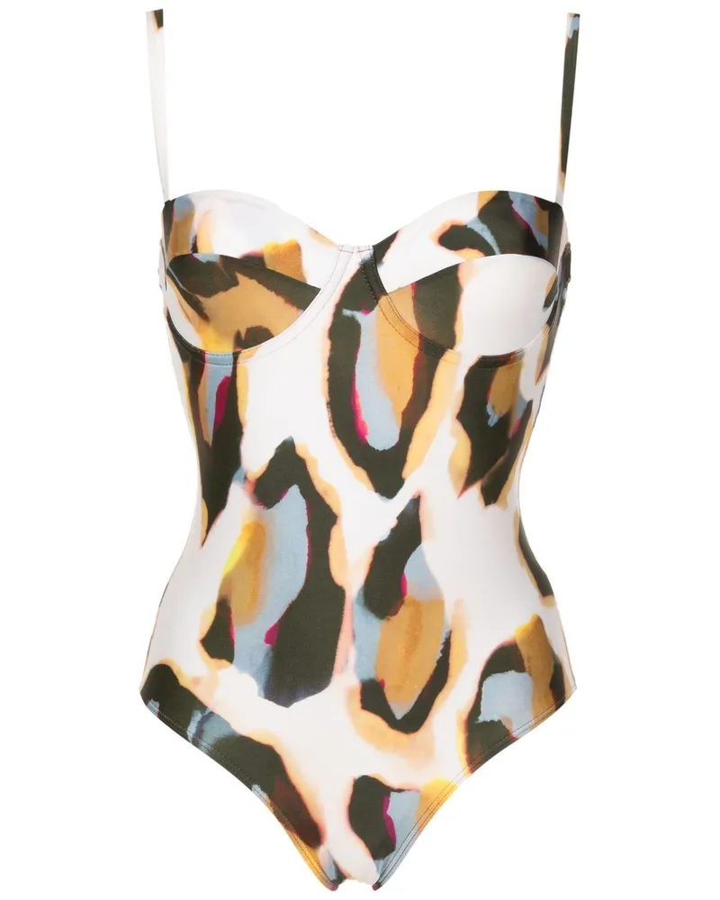 Lenny Niemeyer Maio Badeanzug mit abstraktem Print - Nude Nude