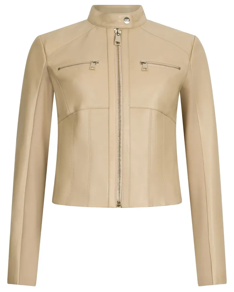 Liu Jo Lederjacke mit Reißverschluss - Nude Nude