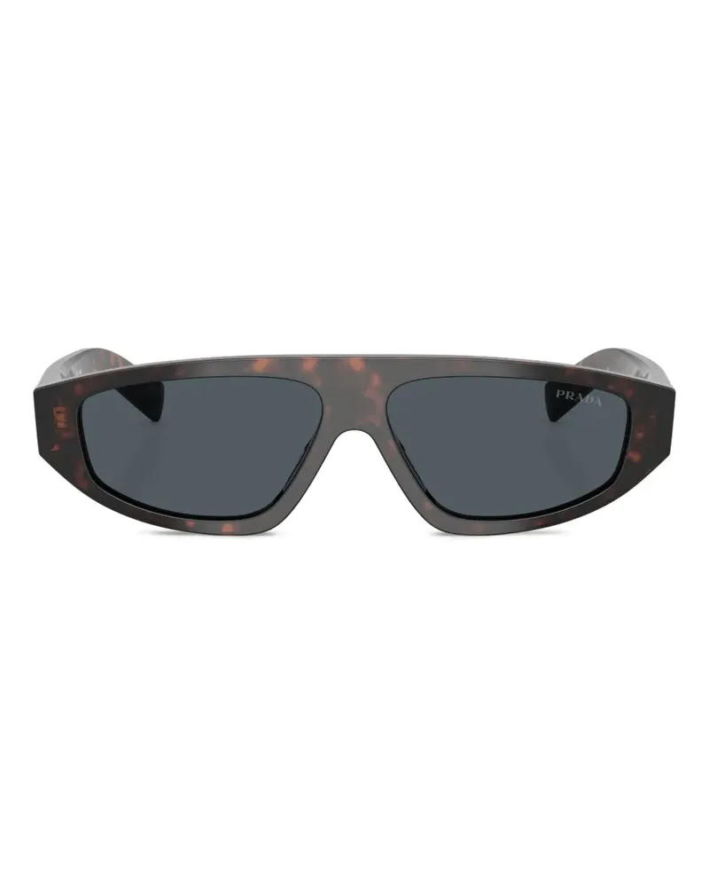 Prada Sonnenbrille mit geometrischem Gestell - Braun Braun