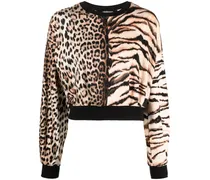 Bluse mit Animal-Print - Nude
