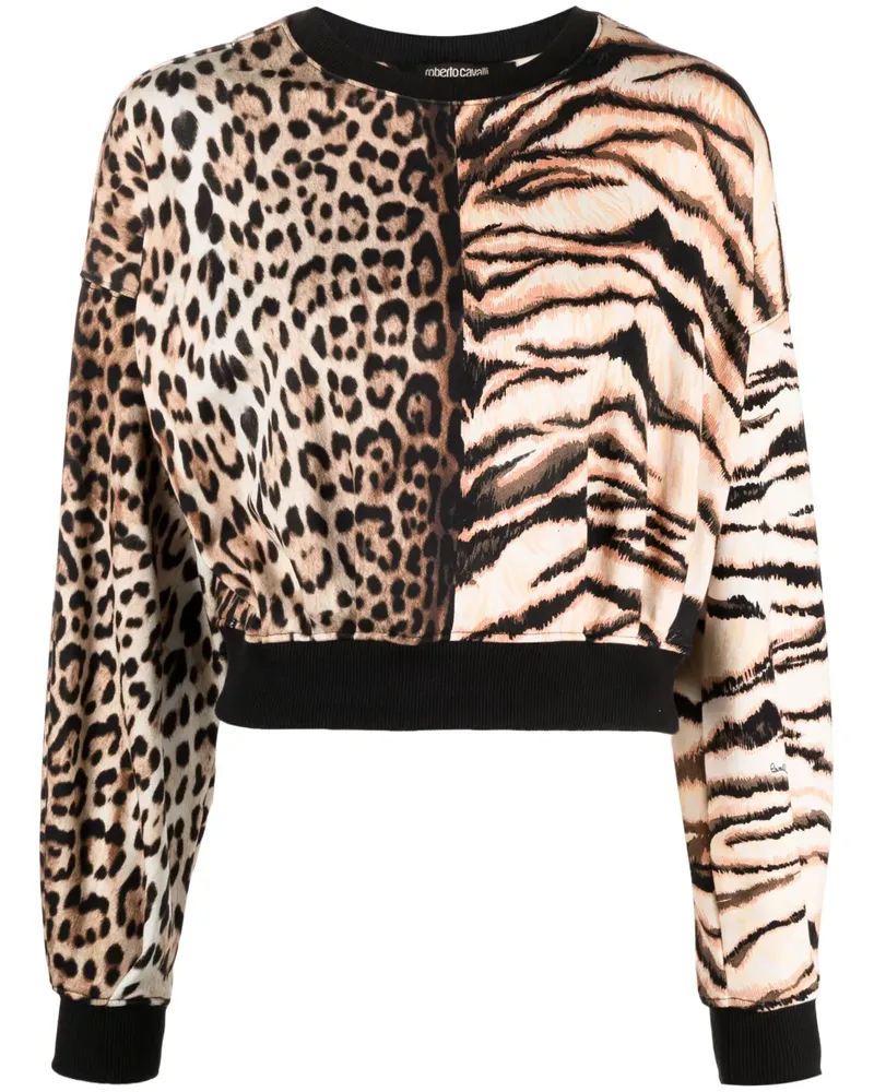 Roberto Cavalli Bluse mit Animal-Print - Nude Nude