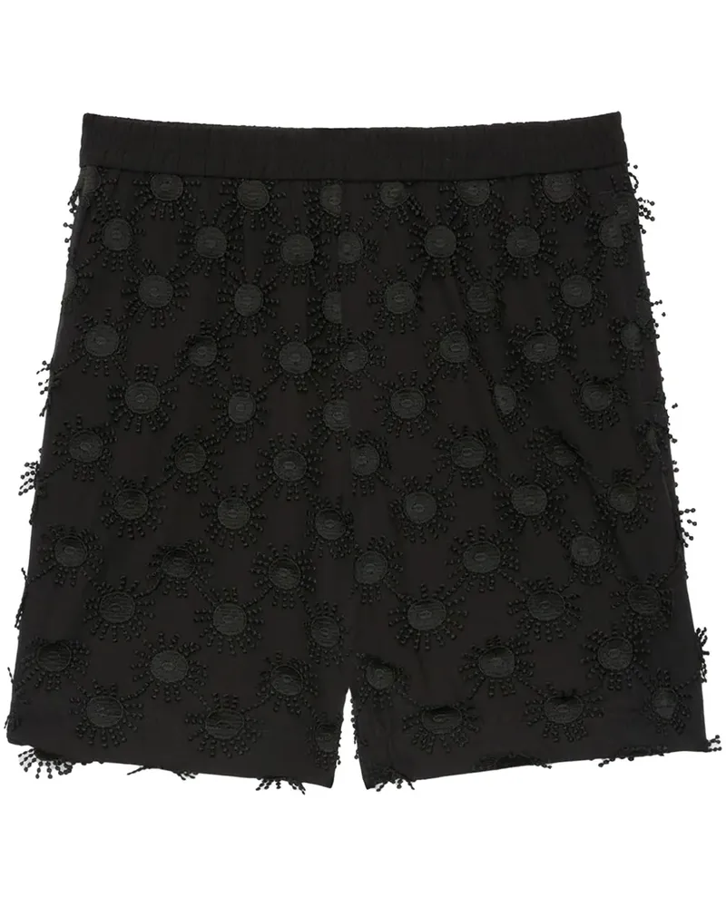 MSGM Shorts mit Perlen - Schwarz Schwarz