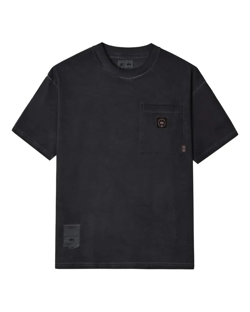 Izzue x Alpha Industries T-Shirt mit aufgesetzter Tasche - Grau Grau
