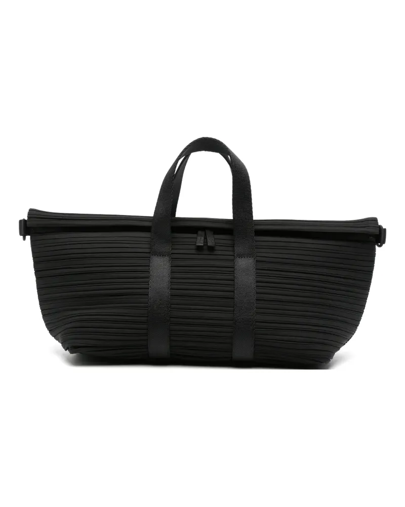 Issey Miyake pleated tote bag - Schwarz Schwarz