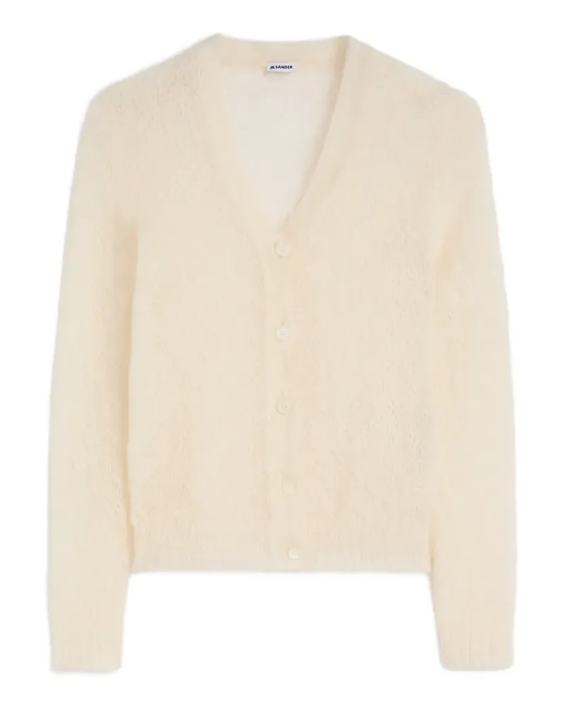 Jil Sander Cardigan aus Spitzenstrick - Weiß Weiß