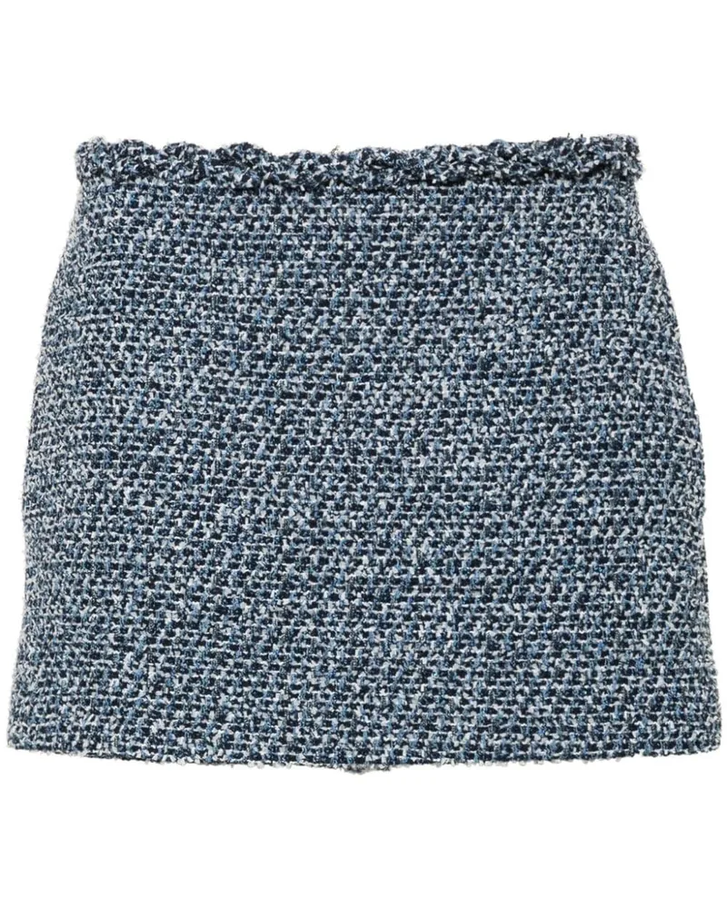 Valentino Garavani Tweed-Jeansrock - Blau Blau