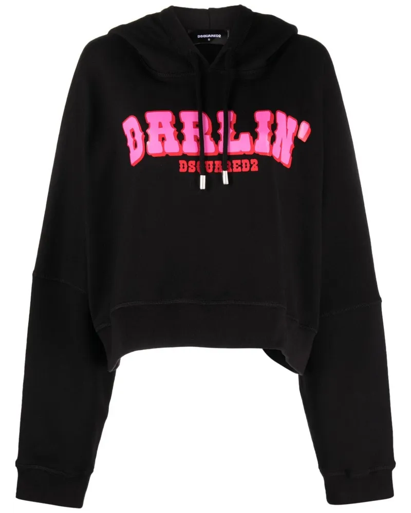Dsquared2 Darlin' Hoodie mit Logo-Print - Schwarz Schwarz