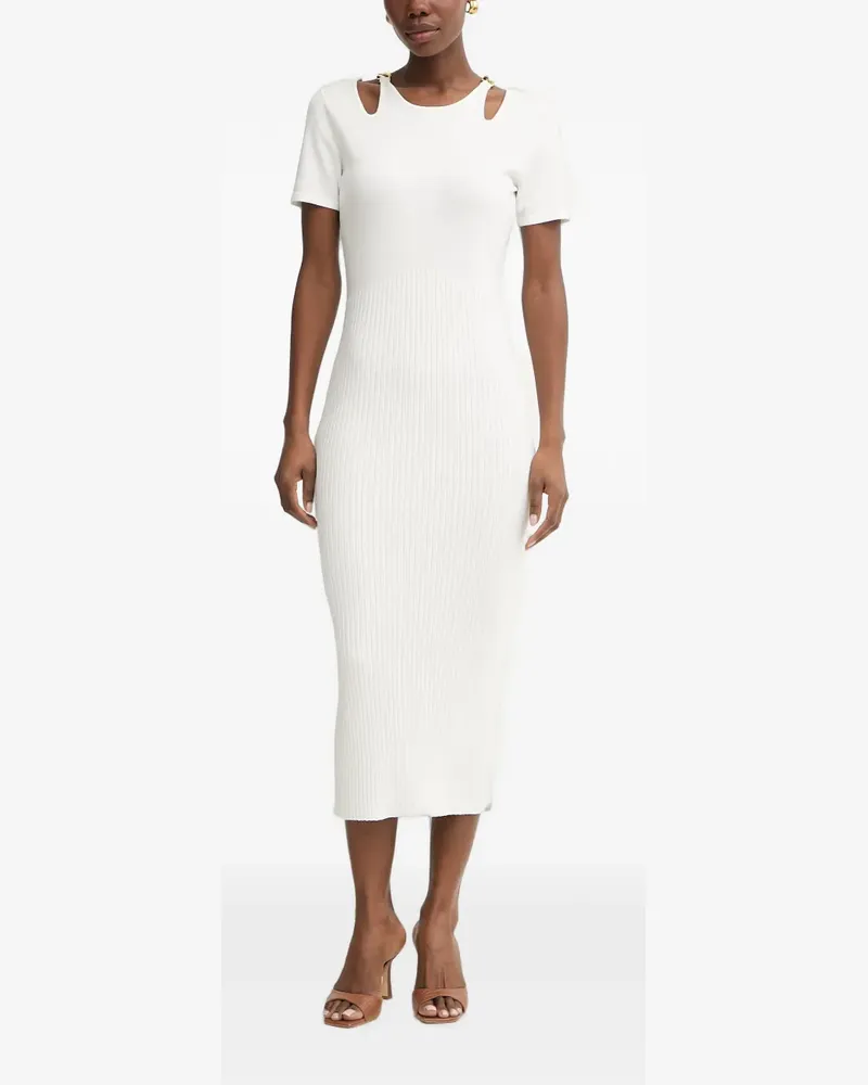 Fracomina cut-out chain-link midi dress - Weiß Weiß